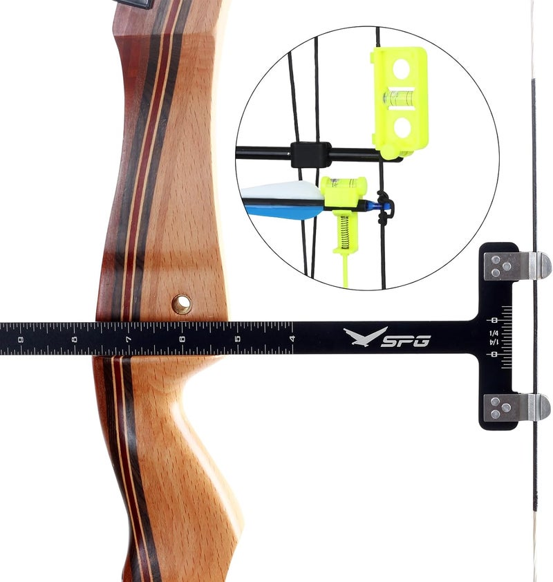 SP.G Bow Square Level Kit 2 Pack - Archery Bow String Level Turning Kit, T-Shape Measurement Tool for Recurve Bows - Image 2